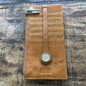 Hobo brand tan leather card holder